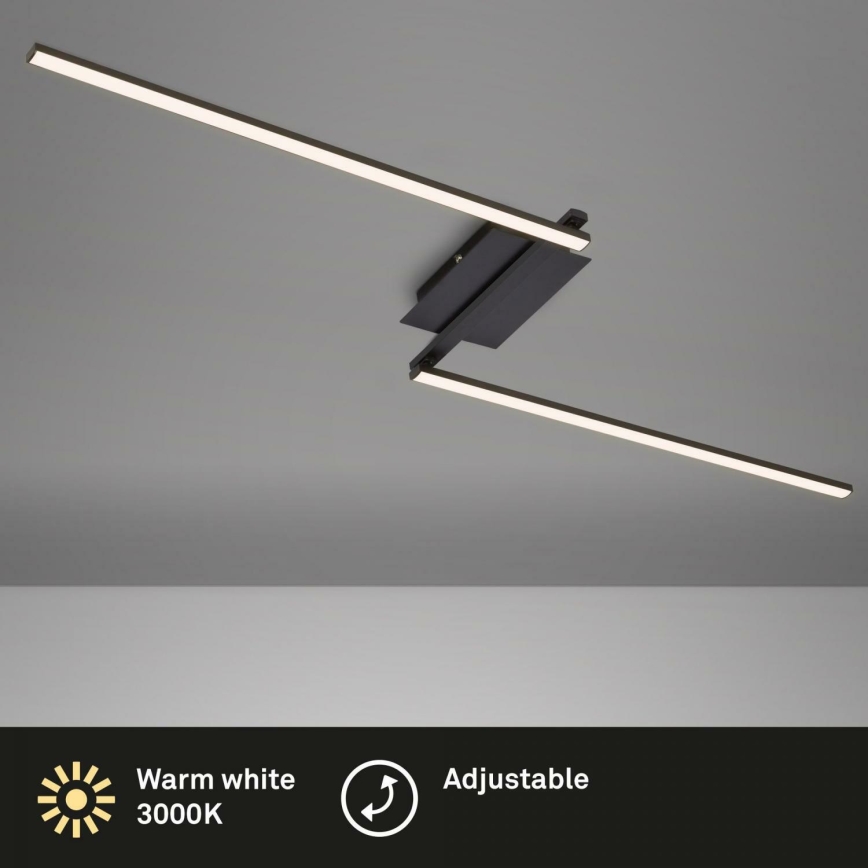 Brilo 3500-015 - LED Felületre szerelhető csillár STAFF 2xLED/6W/230V fekete