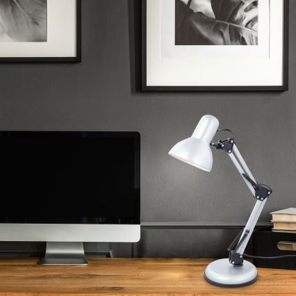 Brilo - Asztali lámpa PIXA 1xE14/25W/230V ezüst