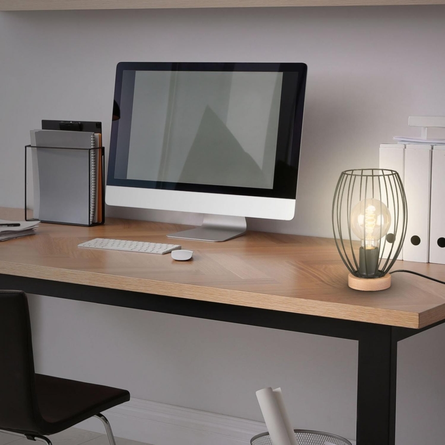 Brilo - Asztali lámpa WAKTU 1xE27/25W/230V gumifa