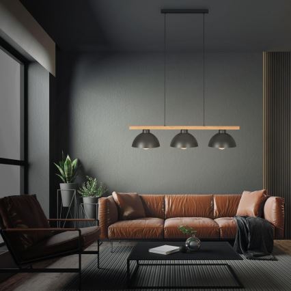 Brilo - Csillár zsinóron 3xE27/40W/230V gumifa