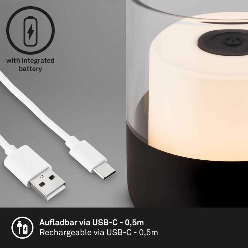 Brilo - Dimmelhető kültéri újratölthető asztali lámpa LILET LED/2W/5V IP44