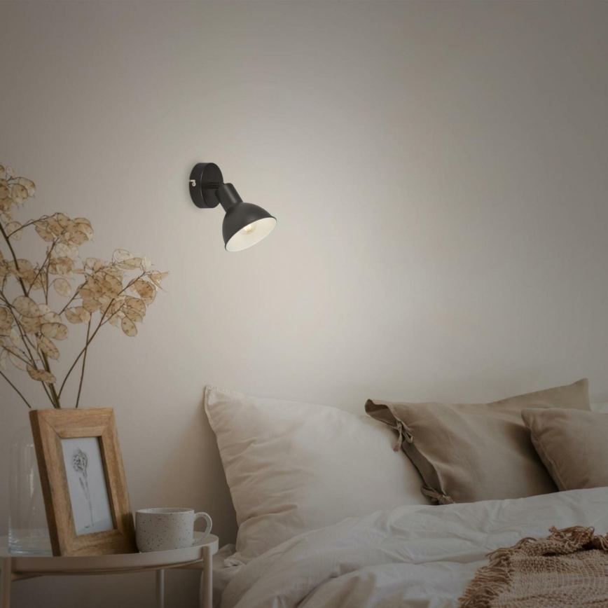 Brilo - Fali spotlámpa RETRO 1xE14/25W/230V fekete