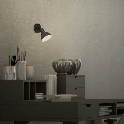 Brilo - Fali spotlámpa RETRO 1xE14/25W/230V fekete