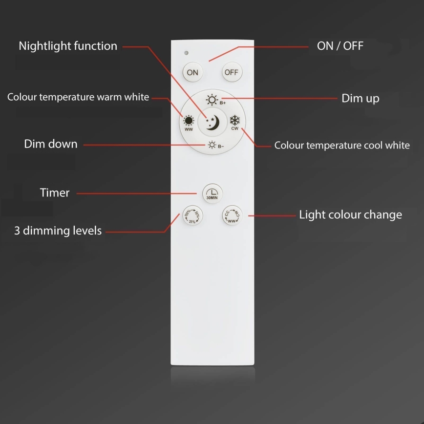 Brilo - LED állítható fényerejű mennyezeti lámpa FRAME LED/50W/230V 2700-6500K Wi-Fi Tuya + távirányító