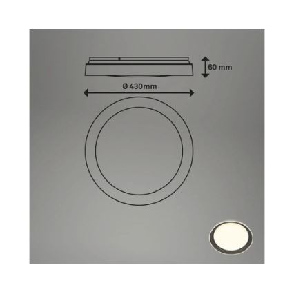 Brilo - IJUS LED mennyezeti lámpa LED/24W/230V 3000K átm. 43 cm