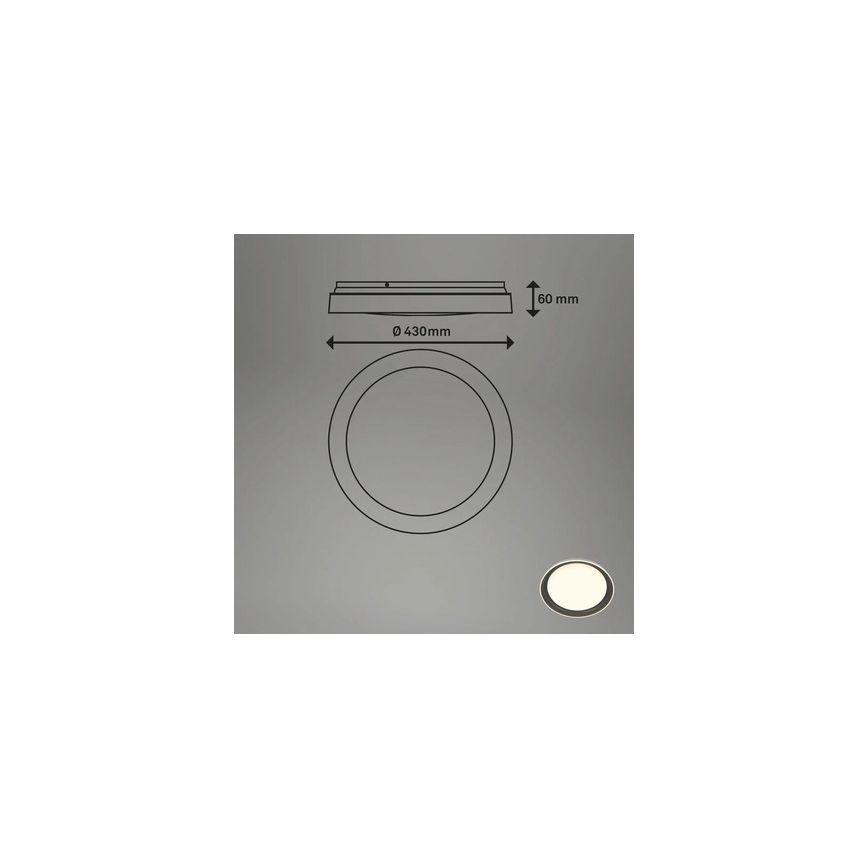 Brilo - IJUS LED mennyezeti lámpa LED/24W/230V 3000K átm. 43 cm