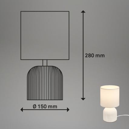 Brilo - INO asztali lámpa 1xE14/10W/230V, fehér