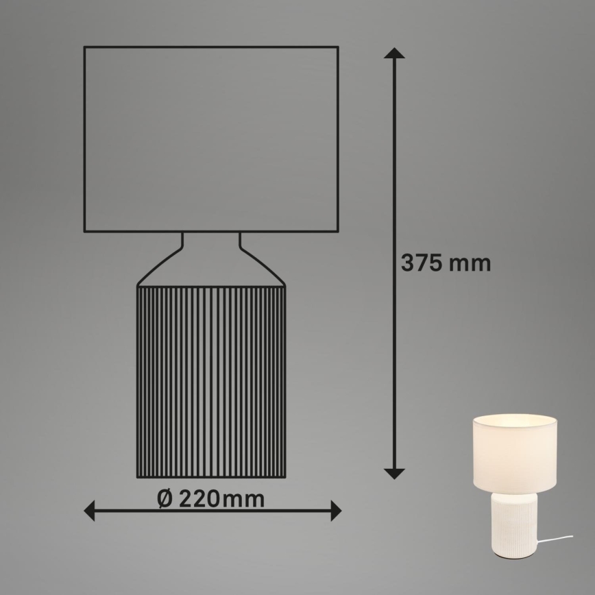 Brilo - INO asztali lámpa 1xE14/10W/230V, fehér