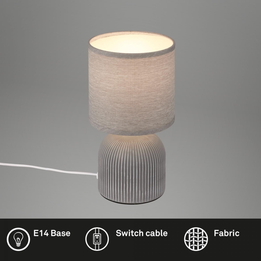 Brilo - INO asztali lámpa 1xE14/10W/230V szürke