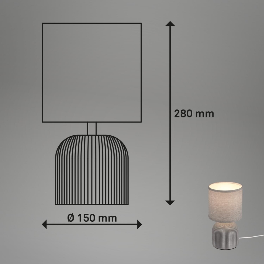 Brilo - INO asztali lámpa 1xE14/10W/230V szürke
