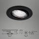 Brilo - KÉSZLET 3x LED Fürdőszobai beépíthető lámpa 1xGU10/5W/230V IP23 fekete