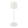 Brilo - KIKI LED dimmelhető, újratölthető, érintésvezérelt kültéri asztali lámpa LED/2,6W/5V IP44 2600 mAh fehér
