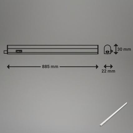 Brilo - LED alá szerelhető lámpatest LED/10W/230V 4000K 87,3 cm