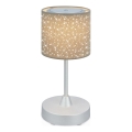 Brilo - LED állítható fényerejű, tölthető kültéri asztali lámpa LOLE LED/3W/5V 2000mAh IP44 ezüst/beige