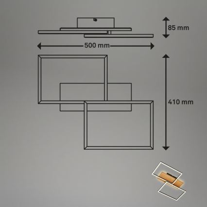 Brilo - LED dimmelhető mennyezeti lámpa CORNICE LED/30W/230V 3000K