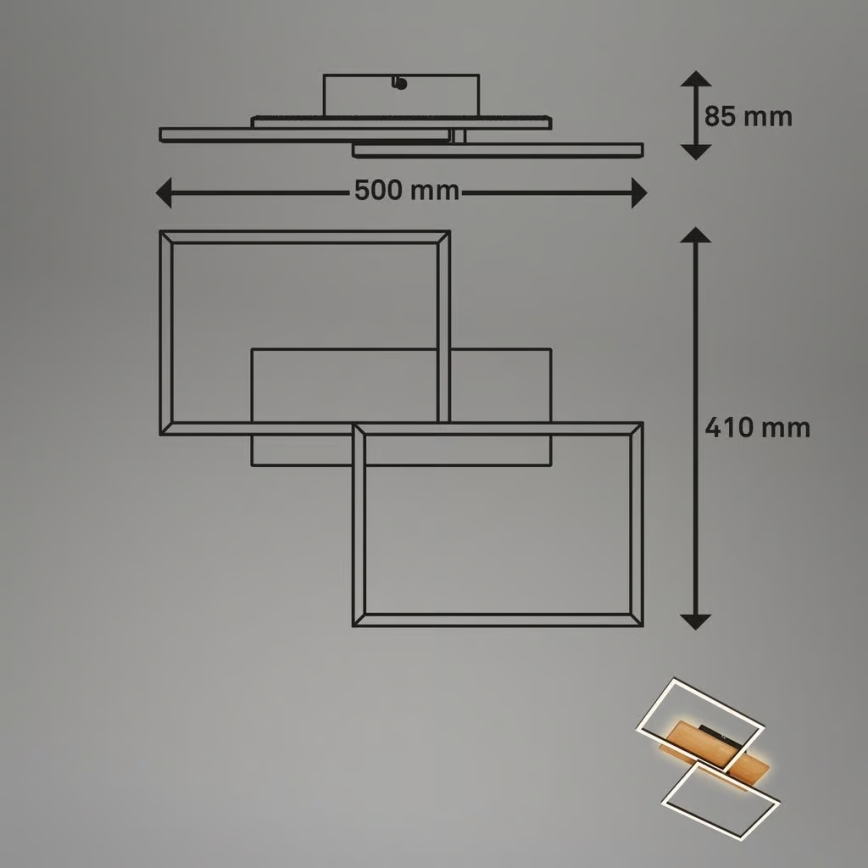 Brilo - LED dimmelhető mennyezeti lámpa CORNICE LED/30W/230V 3000K