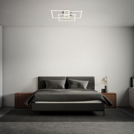 Brilo - LED Dimmelhető mennyezeti lámpa FRAME LED/57W/230V 3000K matt króm