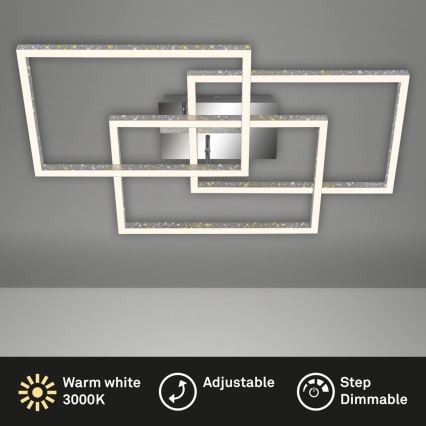 Brilo - LED Dimmelhető mennyezeti lámpa FRAME LED/57W/230V 3000K matt króm