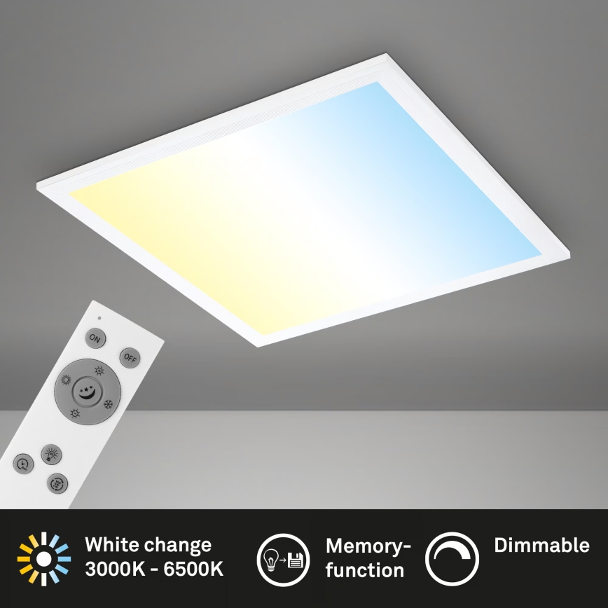 Brilo - LED dimmelhető mennyezeti lámpatest LED/21W/230V 3000-6500K 38x38 cm fehér + távirányító