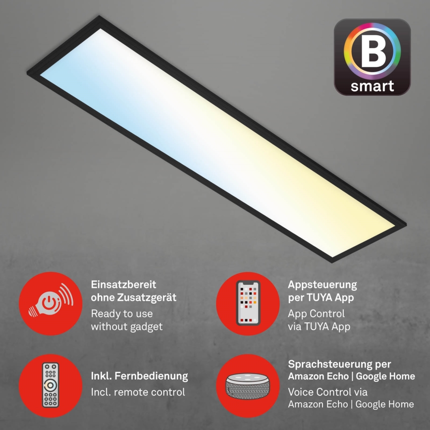 Brilo - LED Dimmelhető mennyezeti lámpa PIATTO LED/28W/230V 3000-6500K Wi-Fi Tuya + távirányítás