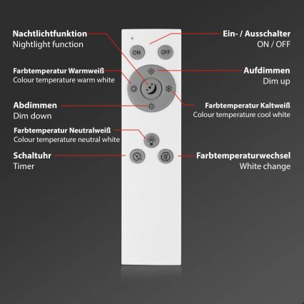 Brilo - LED Dimmelhető mennyezeti lámpa PIATTO LED/28W/230V 3000-6500K Wi-Fi Tuya + távirányítás
