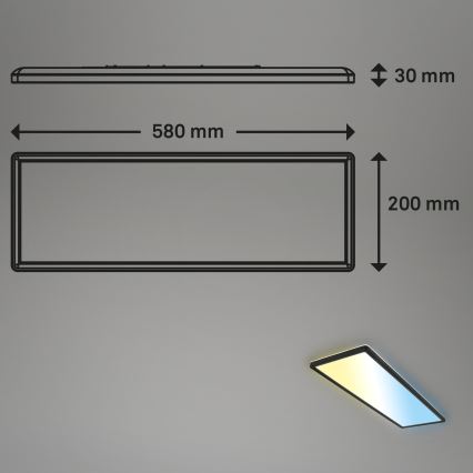 Brilo - LED Dimmelhető mennyezeti lámpa SLIM LED/23W/230V 2700-6500K + távirányítás