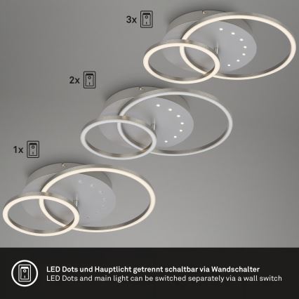 Brilo - LED dimmelhető mennyezeti lámpatest LED/26W/230V 3000K matt króm
