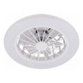 Brilo - LED dimmelhető mennyezeti ventilátor PAFO LED/24W/230V 3000-6500K fehér + távirányítóval