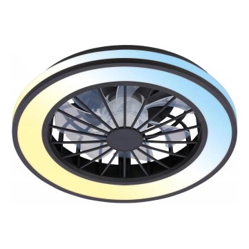 Brilo - LED dimmelhető mennyezeti ventilátor VENTURO LED/24W/230V 3000-6500K fekete + távirányító