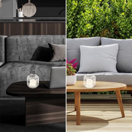 Brilo - LED Dimmelhető újratölthető kültéri asztali lámpa LED/2W/5V IP44 fehér
