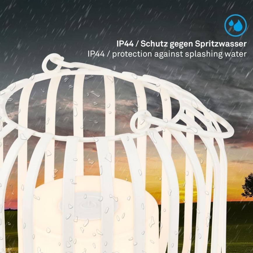 Brilo - LED Dimmelhető újratölthető kültéri asztali lámpa LED/2W/5V IP44 fehér