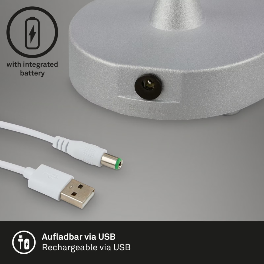 Brilo - LED dimmelhető kültéri tölthető asztali lámpa OLANA LED/3W/5V 3300K IP44 2000 mAh
