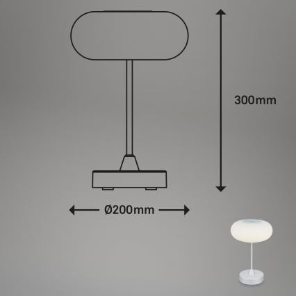 Brilo - LED dimmelhető kültéri tölthető asztali lámpa OLANA LED/3W/5V 3300K IP44 2000 mAh