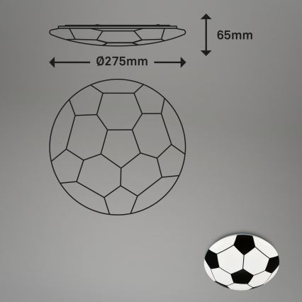 Brilo - LED Gyerek mennyezeti lámpa FOTBALL LED/12W/230V