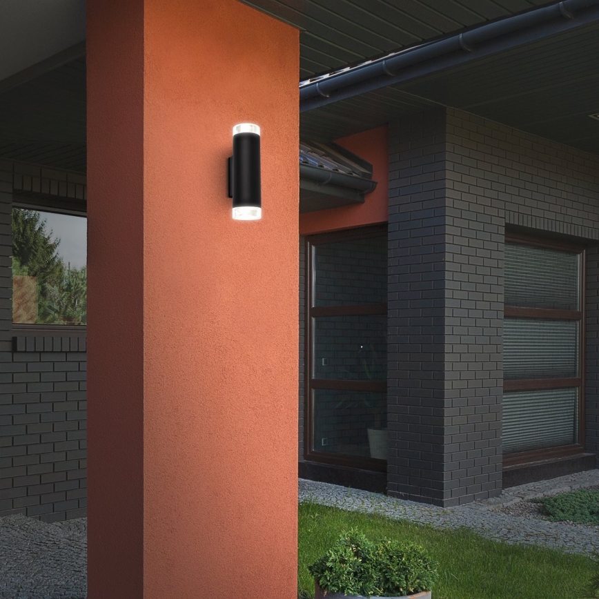 Brilo - LED Kültéri fali lámpa 2xGU10/4,7W/230V IP44 4000K fekete
