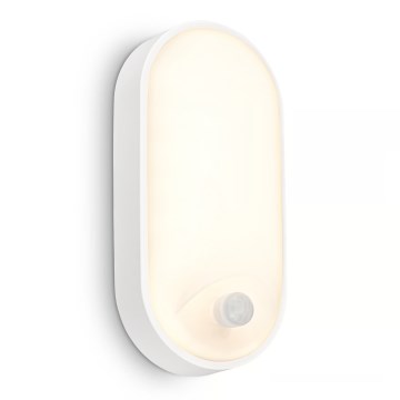 Brilo - LED kültéri fali lámpa mozgás- és alkonyatérzékelővel RUCH LED/12W/230V IP65 fehér