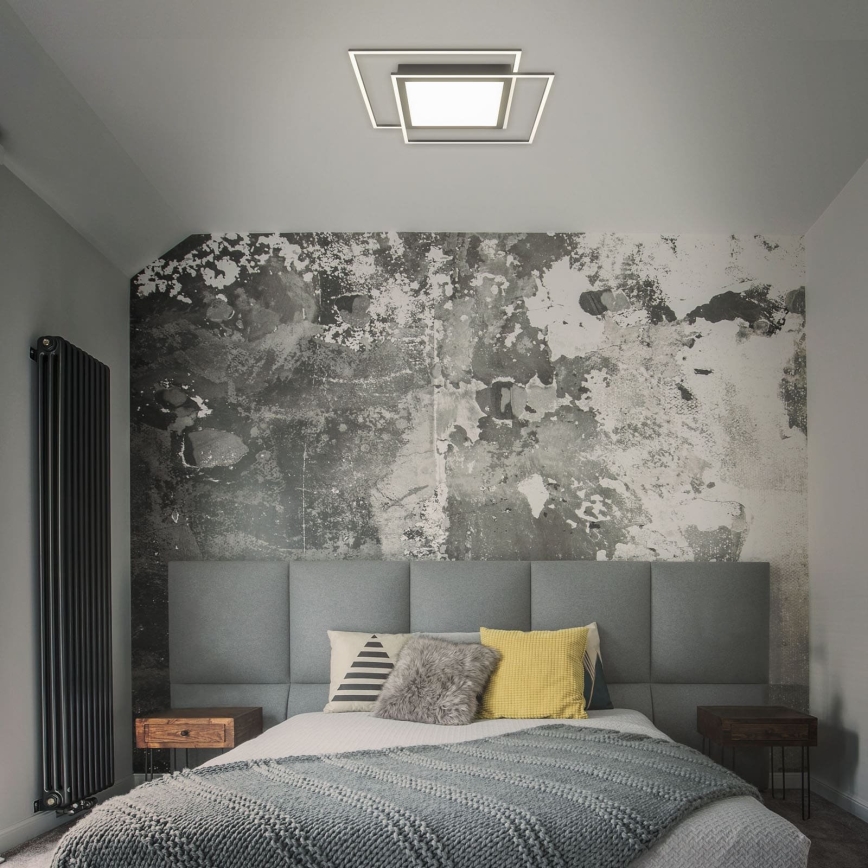 Brilo - LED mennyezeti lámpatest 2xLED/16W/230V + LED/19W 51,5x51,5 cm 3000K fekete