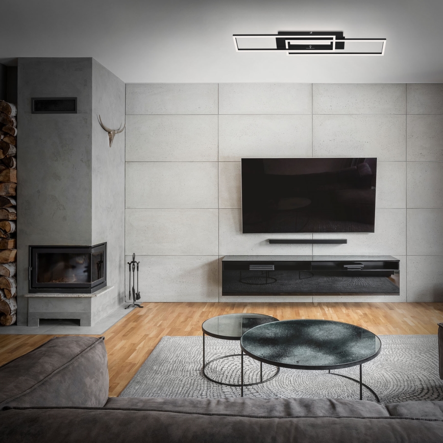 Brilo - LED mennyezeti lámpa FRAME 2xLED/20W/230V fekete