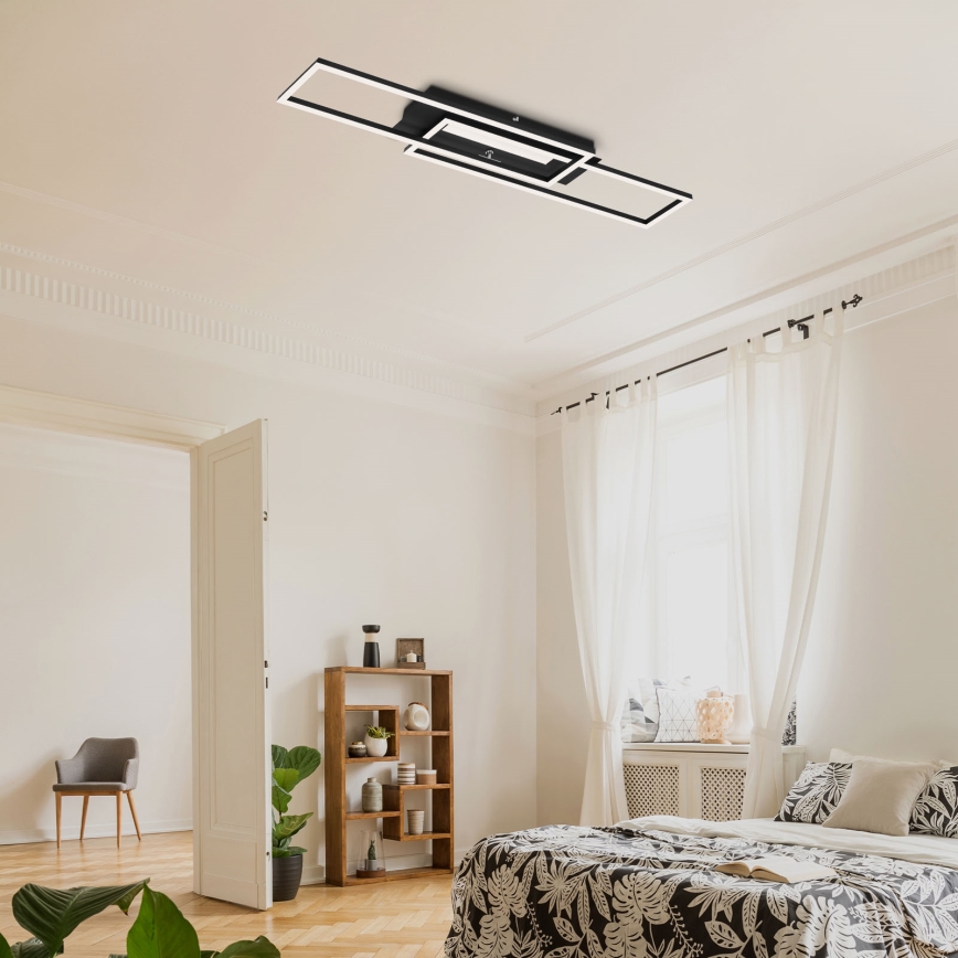 Brilo - LED mennyezeti lámpa FRAME 2xLED/20W/230V fekete