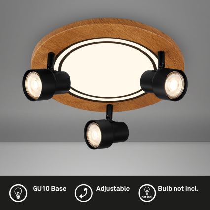 Brilo - LED mennyezeti lámpa LED/12W/230V + 3xGU10/9W 3000K