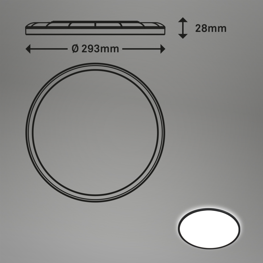 Brilo - LED Mennyezeti lámpa SLIM LED/18W/230V átm. 29,3 cm