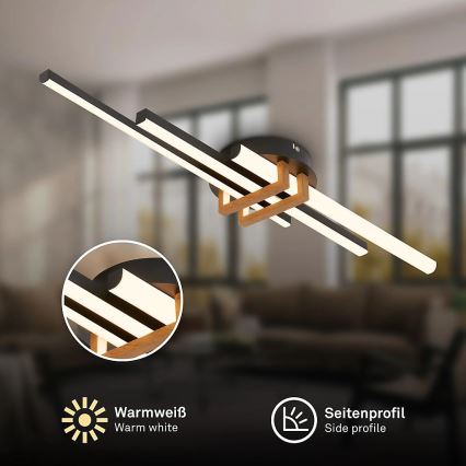 Brilo - LED mennyezeti lámpa TINKA LED/21W/230V 3000K fekete