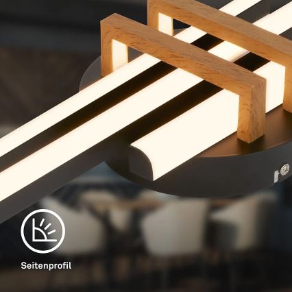 Brilo - LED mennyezeti lámpa TINKA LED/21W/230V 3000K fekete