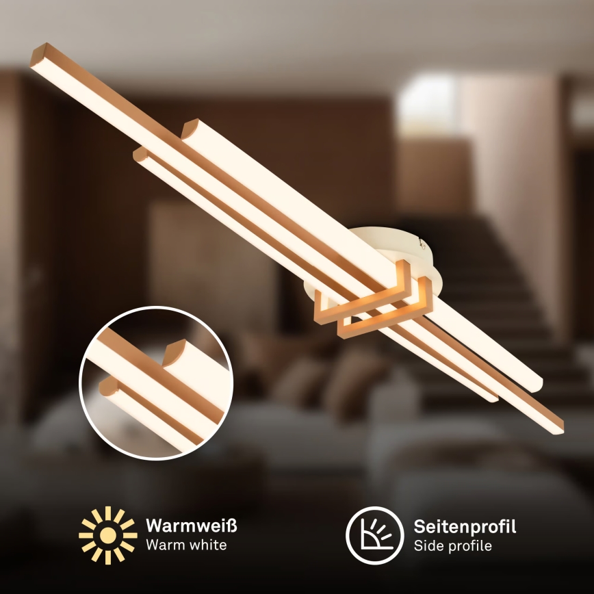 Brilo - LED mennyezeti lámpa TINKA LED/30W/230V 3000K rézszínű