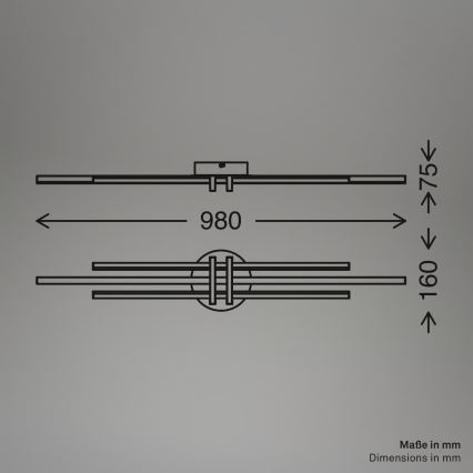 Brilo - LED mennyezeti lámpa TINKA LED/30W/230V 3000K rézszínű