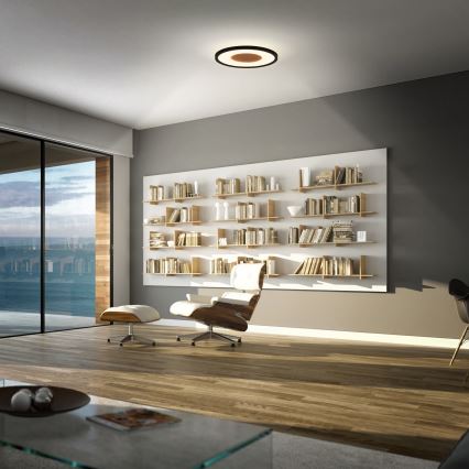 Brilo - LED mennyezeti lámpatest SUFIT WOOD LED/18W/230V 3000K átm. 29 cm