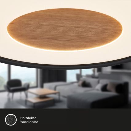 Brilo - LED mennyezeti lámpatest SUFIT WOOD LED/18W/230V 3000K átm. 29 cm