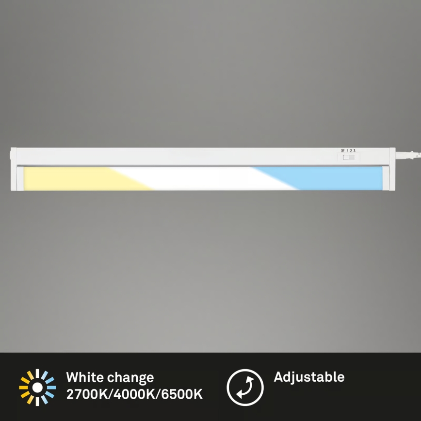 Brilo - LED pult alá szerelhető lámpatest LED/6W/230V 2700/4000/6500K 54,5 cm fehér