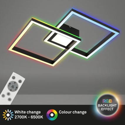 Brilo - LED RGB Dimmelhető mennyezeti lámpa LED/42W/230V 2700-6500K fekete + távirányítás
