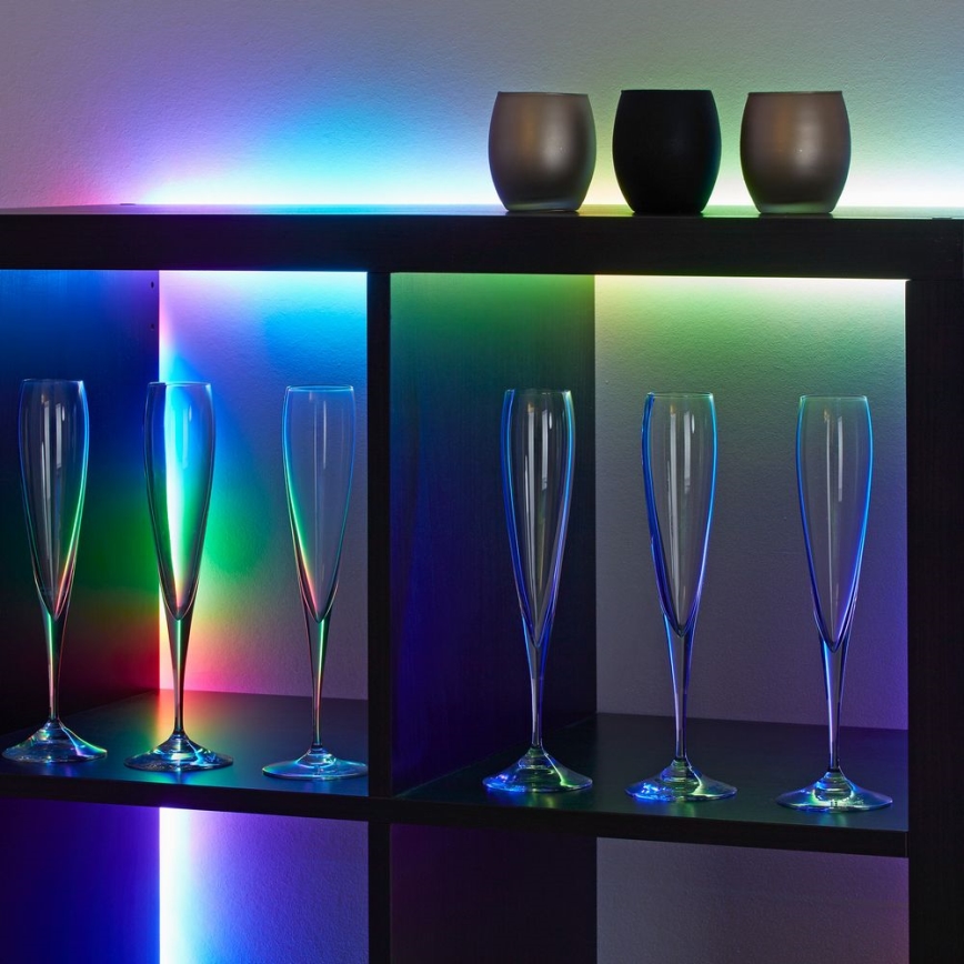 Brilo - LED RGB Dimmelhető szalag 6,6m LED/6W/USB + távirányítás